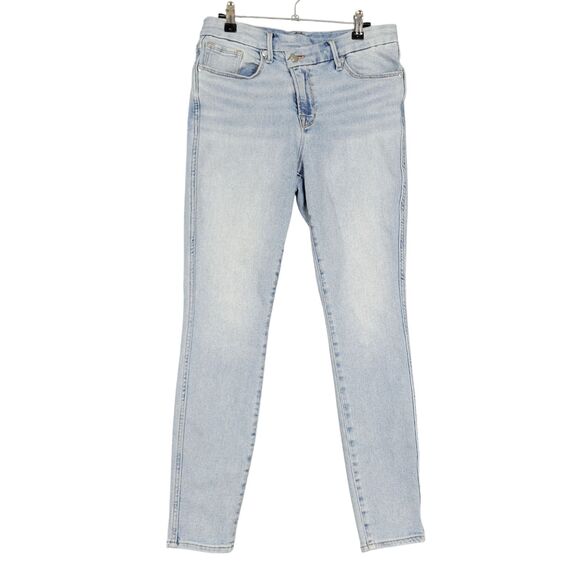 Good American Denim - GOOD AMERICAN Good Curve Crossover Skinny Stretch Denim Blue Jeans SIZE 8 / 29